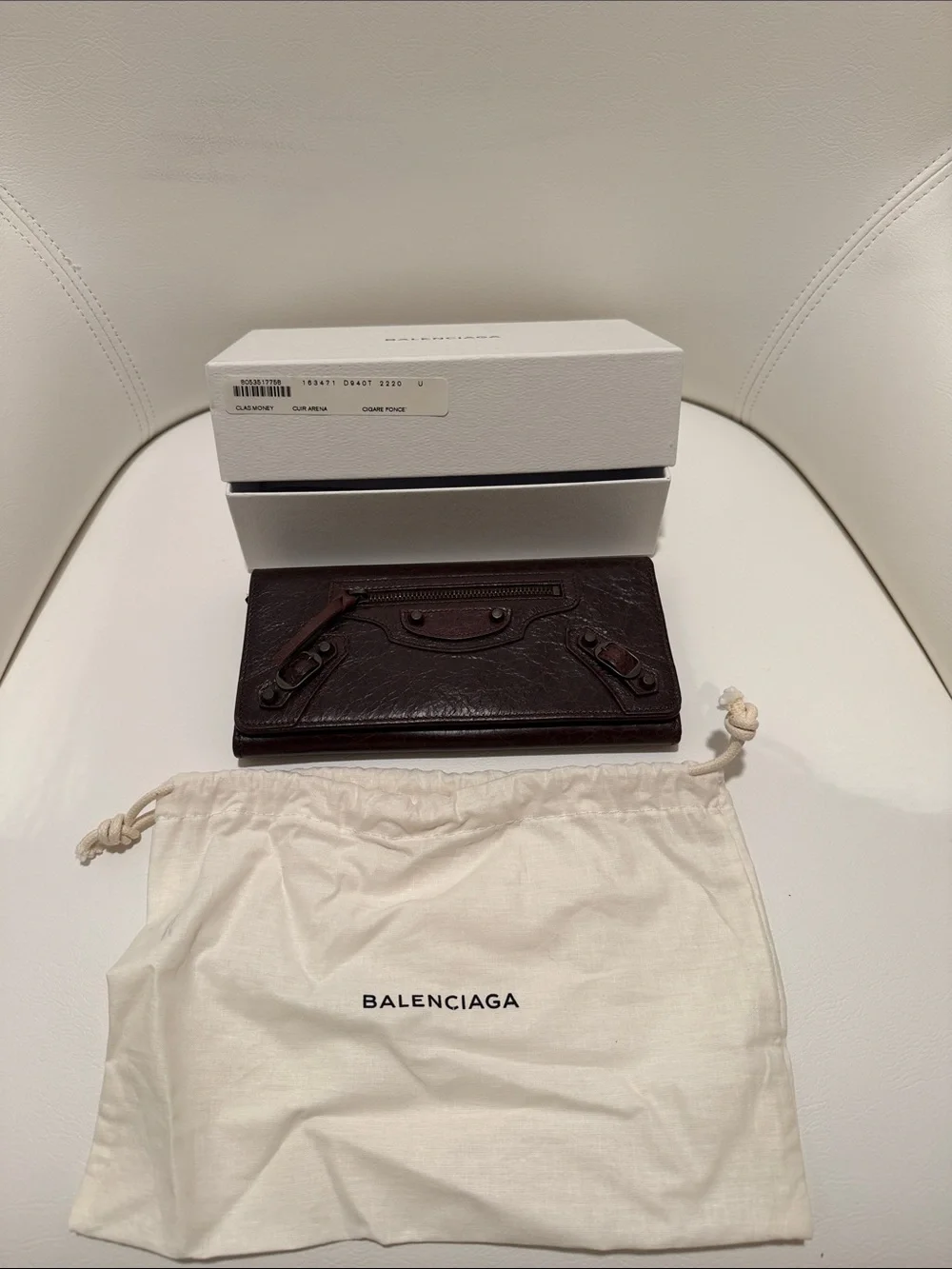 Balenciaga Classic Money Leather Wallet